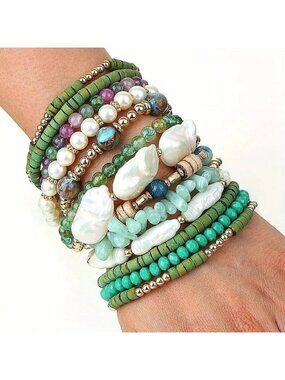 Boho Beaded Bracelet Set Q85